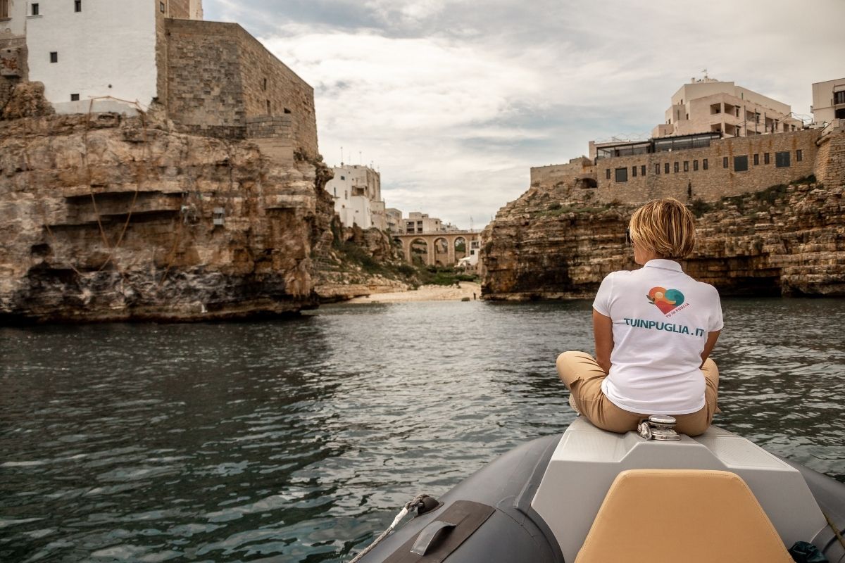 vedere Polignano e Monopoli dal mare